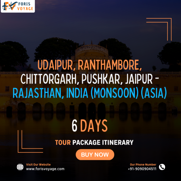 Udaipur, Ranthambore, Chittorgarh, Pushkar, Jaipur - Rajasthan, India (Monsoon) | 6 Days (Asia)