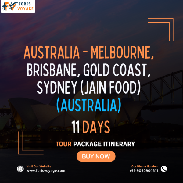 Australia - Melbourne, Brisbane, Gold Coast, Sydney (Jain Food) | 11 days (Australia)
